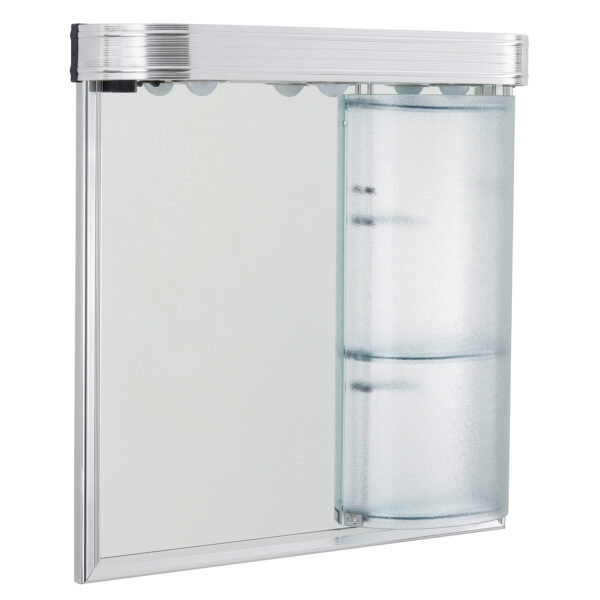 Espelheira para Banheiro Com Luminária Master Cromado 60x72cm Cris Metal