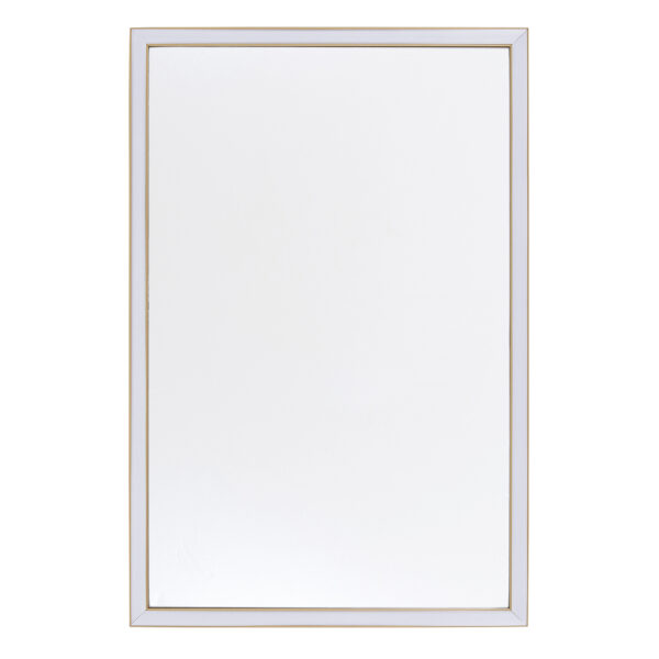 Espelho para Banheiro com LED Retangular Bivolt Com Moldura Dourada 40x60 cm Serena Spot Line
