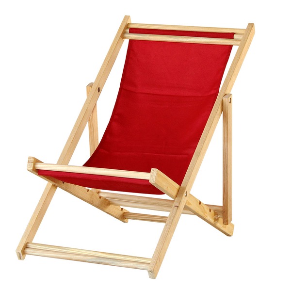 Cadeira Espreguiçadeira Preguiçosa Dobrável S/b-vermelho