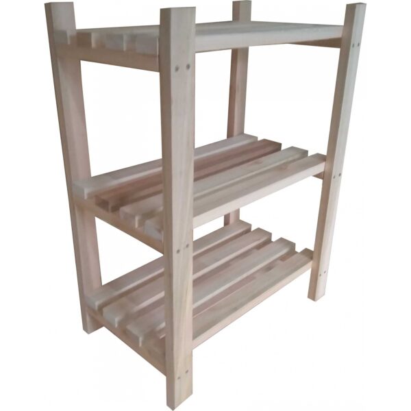 Estante Modular 3 Prateleiras Madeira Maciça 65x50x29 Cm Sem Pintura Neonx