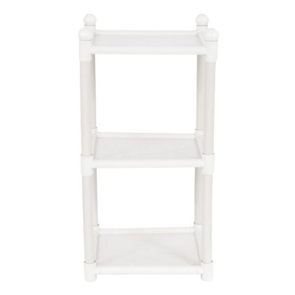 Estante de Plástico Polipropileno com 3 Prateleiras Branca 66,5x31,2x34,6cm 15kg São Bernardo