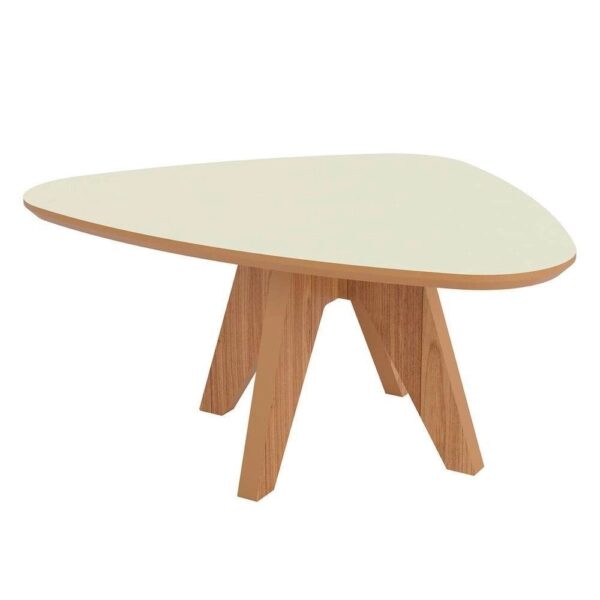 Mesa De Centro Para Sala Em 100% Mdf Freijó Off White Dalla Costa