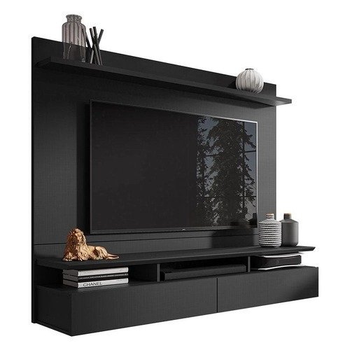 Painel para Tv Home Suspenso Noruega Preto – Móveis Leão