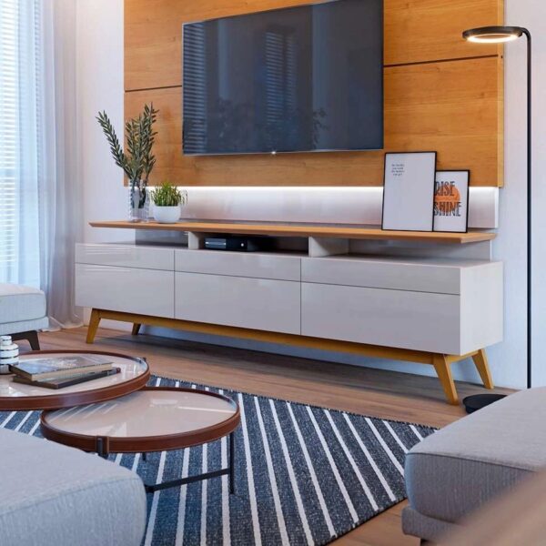 Rack Classic I Off White e Nature 64×218 cm