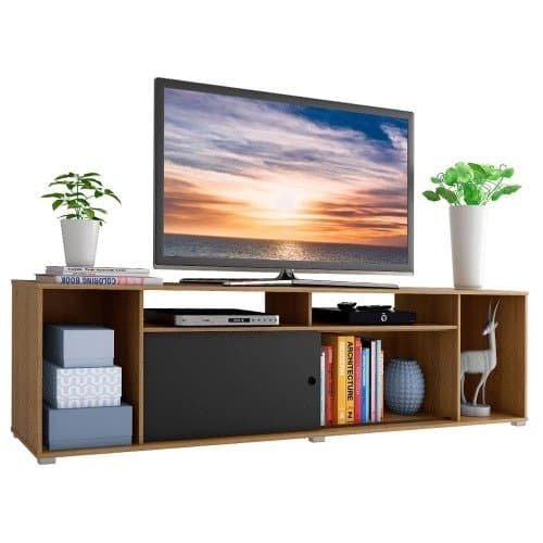 Rack para TV até 65 Polegadas Madesa Cancun – RusticPreto