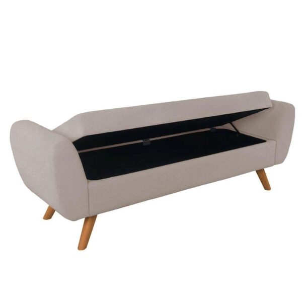 Recamier Bau Italia 1,40m Suede Bege – Inova Decor